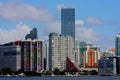 HDR Miami Florida Skyline Royalty Free Stock Photo