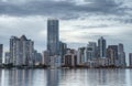 HDR of Miami Skyline Royalty Free Stock Photo