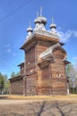 HDR of old wooden church in Malye Karely (Little Karely) near Ar Royalty Free Stock Photo