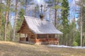 HDR of old wooden church in Malye Karely (Little Karely) near Ar