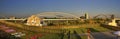 HDR panorama photo of the view from the top of the large Russian pavilion at the Milan EXPO 2015