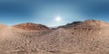 360 hdr panorama view from the height of the mountains pass to the blue sea in seamless spherical equirectangular projection