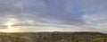 HDR panorama View on the surrounding nature of Mdina city, Malta, and dynamic skies at sunset time