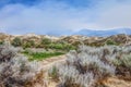 HDR Photo. Desert hills and brush at Rye Patch State Recreation Area, outside of Lovelock, Nevada
