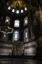 HDR photo of the Hagia Sophia (Ayasofya) interior Royalty Free Stock Photo