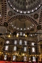 HDR photo of the interior of the Sehzade Mosque in Istanbul Royalty Free Stock Photo