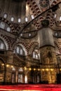 HDR photo of the interior of the Sehzade Mosque in Istanbul Royalty Free Stock Photo