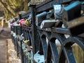 HDR photo of Locks on the bridge railing