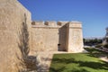 HDR photo of Mdina city historic walls on a sunny summer day. Mdina is the former historic capital of the Malta island
