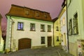 HDR photo of the Old Olomouc city's street and historic houses at night, Czech republic