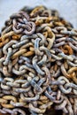 HDR Photograph of Rusty Chains Royalty Free Stock Photo