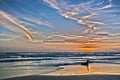 HDR Sunset evening on the beach. Koh Chang, Thailand Royalty Free Stock Photo