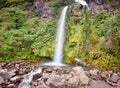 HDR-View of the Dawson Falls Taranaki National Park, New Zealand Royalty Free Stock Photo