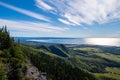 HDR view from the top of the mont St Joseph, in Carleton-sur-mer Royalty Free Stock Photo