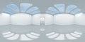 HDRI environment map, abstract spherical panorama background, interior light source rendering empty 3d illustration room Royalty Free Stock Photo