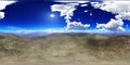 HDRI High resolution map. Round panorama, spherical panorama, equidistant projection, land under heaven