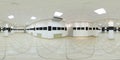 hdri 360 panorama in hall room of exhibition gallery with empty frames for paintings or photographs in equirectangular full Royalty Free Stock Photo
