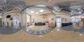 hdri 360 panorama view in empty modern hall of reception and doors in administrative building in full seamless spherical Royalty Free Stock Photo