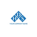 HDS letter logo design on BLACK background. HDS creative initials letter logo concept. HDS letter design Royalty Free Stock Photo