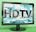 HDTV Monitor Representing High Definition Royalty Free Stock Photo
