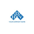 HDV letter logo design on BLACK background. HDV creative initials letter logo concept. HDV letter design Royalty Free Stock Photo