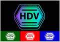 HDV letter new logo and icon design template Royalty Free Stock Photo