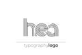HEA modern geometric typography logo Royalty Free Stock Photo