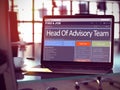 Head Of Advisory Team Join Our Team. 3D.