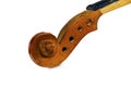 Head of Antique Violin On White Royalty Free Stock Photo