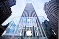 Head Apple store on Fifth Avenue in New York Royalty Free Stock Photo