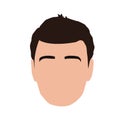 head avatar people with hair style design vector