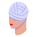 Head bandage icon, isometric style