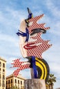 The Head of Barcelona or El Cap de Barcelona a surrealist sculpture created by American Pop artist Roy Lichtenstein