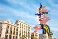 The Head of Barcelona or El Cap de Barcelona a surrealist sculpture created by American Pop artist Roy Lichtenstein