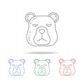 the head of a bear icon. Elements of camping multi colored icons. Premium quality graphic design icon. Simple icon for websites, w Royalty Free Stock Photo