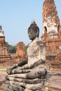 Head of buddha in bluesly