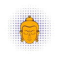 Head of Buddha icon, comics style