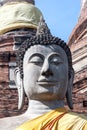 Head of Buddha statue close-up. Thailand