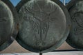 Head of Bull, Detail of the Ancient Macedonian Shields, near Great Alexander Statue, Thessaloniki