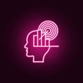 Head, business, graph neon icon. Elements of Creative thinking set. Simple icon for websites, web design, mobile app, info