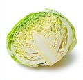 A head of cabbage on a white background Royalty Free Stock Photo