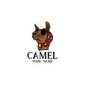 Head camel animal logo vector Royalty Free Stock Photo