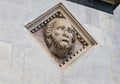 Head Carved in Marble on the Facade of the Baptistery of Siena Cathedral