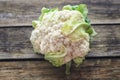 Head of cauliflower closeup Royalty Free Stock Photo