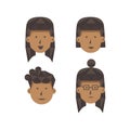 Head character collection women for element design