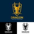 Head china dragon logo vector creative art design