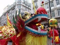 Head of Chinese Dragon dancing