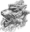 Head of the Chinese dragon Royalty Free Stock Photo
