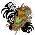 Head of Chinese or East Asian dragon