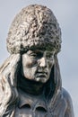 Head closeup of Equestrian statue in Girdwood, Alaska, USA